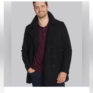 Joseph Abboud Black Peacoat